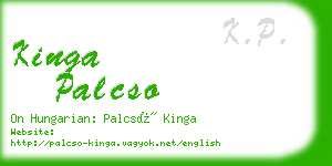 kinga palcso business card